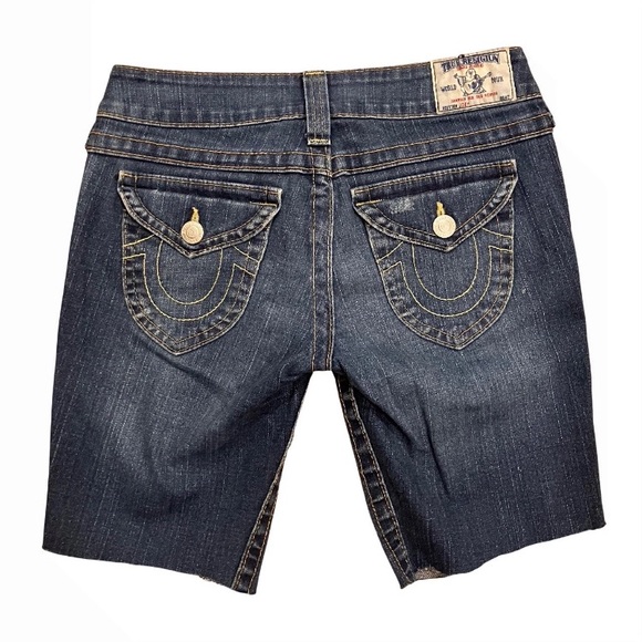 Pants - True Religion Shorts Womens 28 Denim Joey Distressed Cutoff Low Rise Made USA